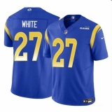 Men's Los Angeles Rams #27 Tre'Davious White Blue 2024 F.U.S.E. Vapor Untouchable Football Stitched Jersey
