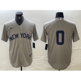 Men's New York Yankees #0 Marcus Stroman Grey Cool Base Stitched Baseball Jersey