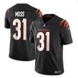 Men's Cincinnati Bengals #31 Zack Moss Black Vapor Untouchable Limited Stitched Jersey