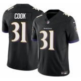 Men's Baltimore Ravens #31 Dalvin Cook Black 2024 F.U.S.E. Vapor Limited Football Stitched Jersey