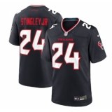 Men's Houston Texans #24 Derek Stingley Jr. Nike Navy Game Jersey