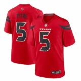 Men's Houston Texans #5 Jalen Pitre Nike Red Alternate Game Jersey