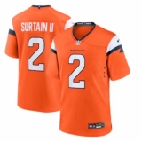 Men's Denver Broncos #2 Patrick Surtain II Nike Orange Game Jersey