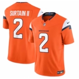 Men's Denver Broncos #2 Patrick Surtain II Nike Orange Vapor F.U.S.E. Limited Jersey